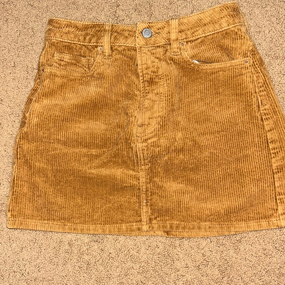 PacSun Tan Corduroy Mini Skirt